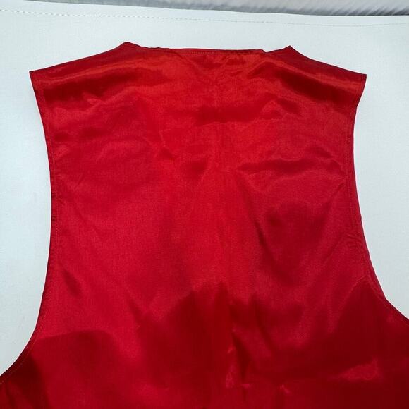 Vintage Blondettes Red White Hearts Valentine's Day Vest OSFM Measures Like Med - Picture 9 of 11